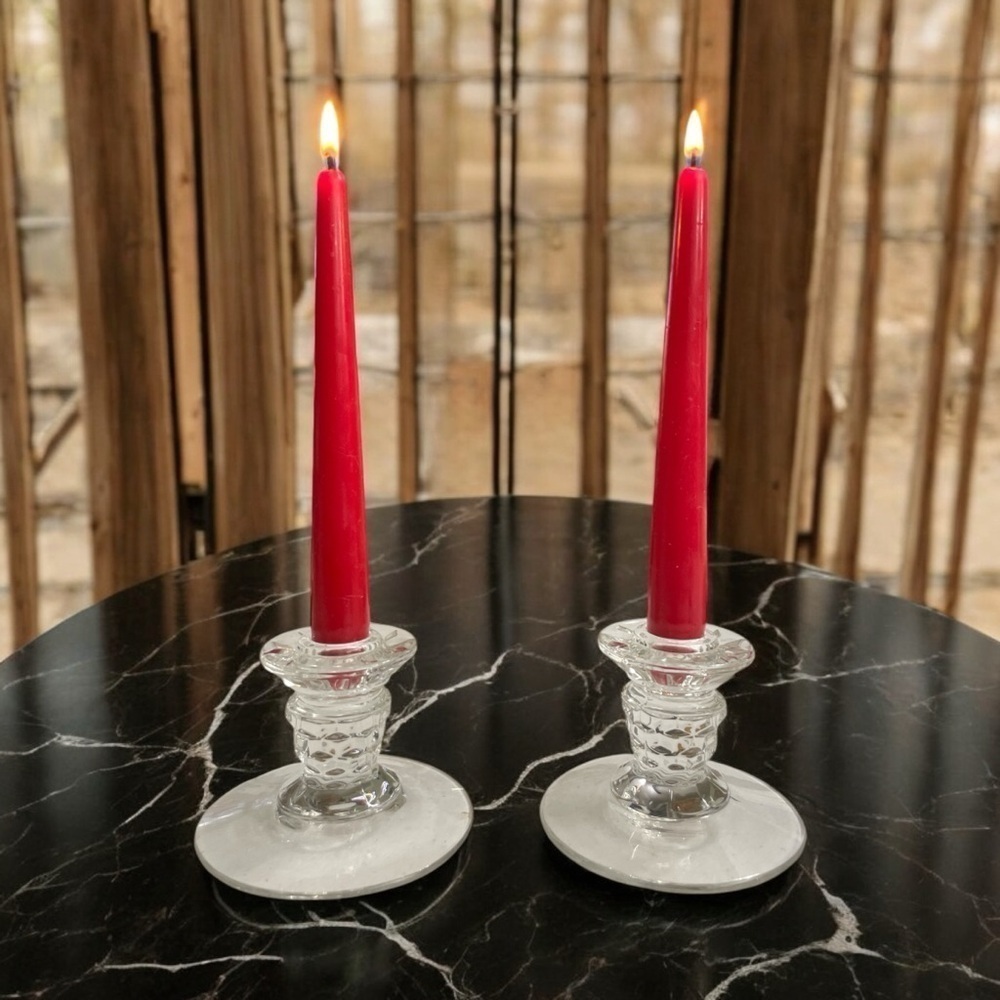 Fostoria American Candle Holders set of 2